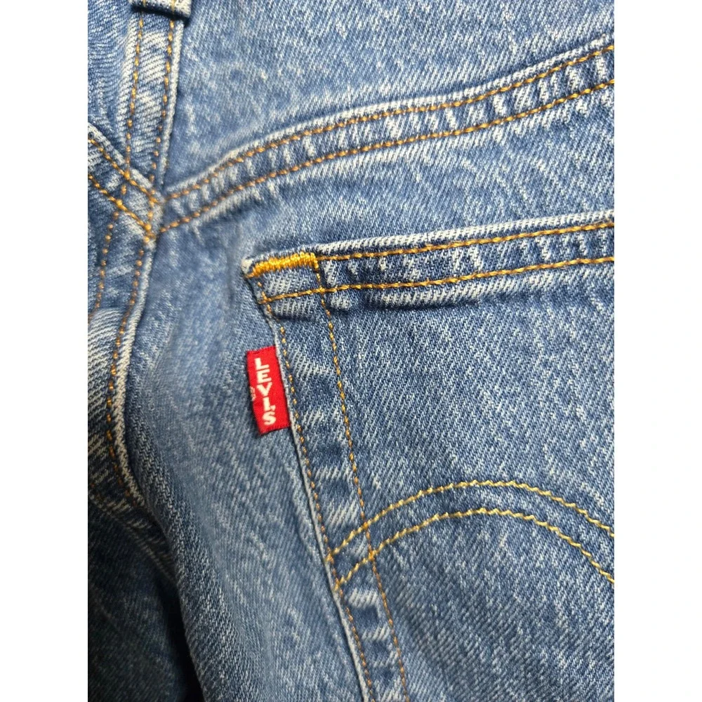 Levis Premium 501 Skinny Jeans Womens 27 Medium Wash Blue Denim 29502-0142